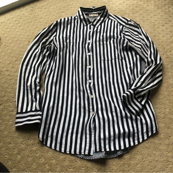 Jane and Delancey Sz S striped shirt - Picture 5 of 7
